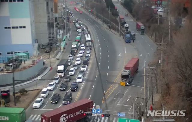 [의왕=뉴시스] 박석희 기자 = 의왕ICD 주변 교통 상황 전경.