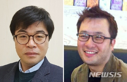 [익산=뉴시스] 강명수 기자 =원광대학교는 이석(좌측) 시사저널 취재2팀장과 서민호 국민일보 시사 만화가가 ‘2020년 원광언론인상’ 수상자로 선정됐다고 14일 밝혔다. (사진 =원광대학교 제공) 2020.01.14.photo@newsis.com