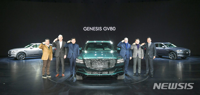 [서울=뉴시스]제네시스 GV80 출시행사 