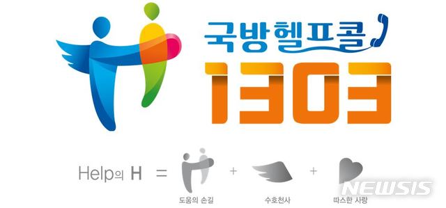 [서울=뉴시스]국방부는 20일 오전 서울 용산구 국방부조사본부 1층에서 정경두 국방부 장관 주관으로 '국방헬프콜 1303' 확장 개소식을 열었다고 밝혔다. 사진은 국방헬프콜 새 로고(logo). 2020.01.20. (사진=국방부조사본부 제공) photo@newsis.com