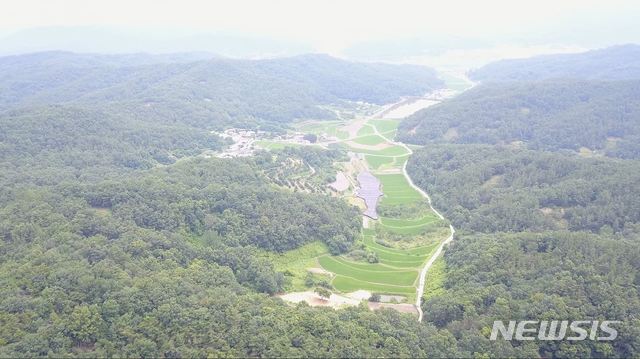  [의성=뉴시스] 김진호 기자 = 대구경북 통합신공항 이전 공동후보지인 의성군 비안면 대흥리~도암1리 전경. (사진=의성군 제공) 2020.01.21&nbsp; photo@newsis.com 
