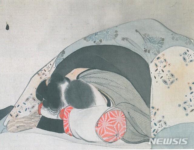 [서울=뉴시스] 육필춘화첩, 도미오카 에이센(1864~1905)메이지 견본채색. 사진=화정박물관 제공. 2020.1.21. photo@newsis.com