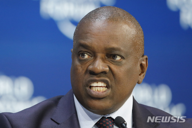 [다보스=AP/뉴시스]모크위치 마시시 보츠와나 대통령. 2020.1.21.