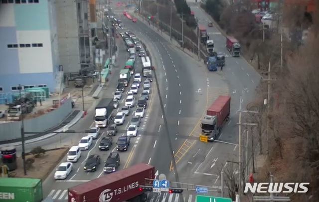 [의왕=뉴시스] 박석희 기자 = 의왕ICD 주변 교통 상황 전경.