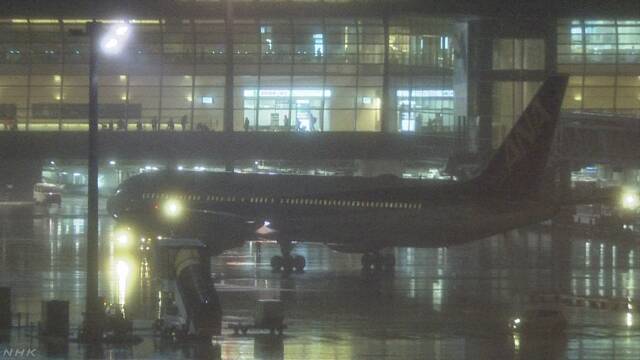 우한행 이륙 직전의 전일항공 여객기 <NHK 캡펴> 