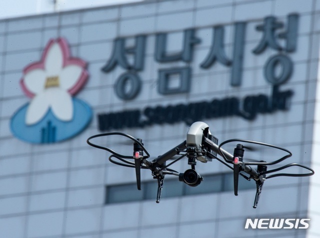  세계적 드론사이트 ‘DJI Hub’에 소개된 성남시의 드론 활용사례. (뉴시스 DB)