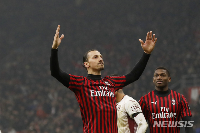 [밀라노=AP/뉴시스] 스웨덴 축구스타 즐라탄 이브라히모비치가 이탈리아의 신종 코로나바이러스 감염증(코로나19) 피해를 돕기 위해 성금 모금을 시작했다. 2020.01.28.