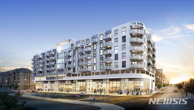 [서울=뉴시스]30일 반도건설은 LA 중심가에 지하 1층~지상 8층 252세대 규모의 아파트 및 상가를 짓는 '더 보라(The BORA) 3170' 주상복합 프로젝트가 착공에 들어갔다고 밝혔다. 총 사업비 규모는 1억2000만 달러(약 1419억원)이며, 오는 2022년 5월 준공될 예정이다. (제공 = 반도건설) 2020.01.30.