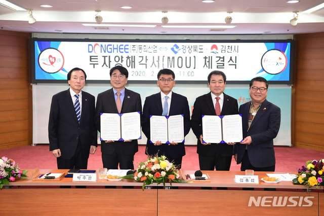 투자양해각서 체결 (사진=김천시 제공)