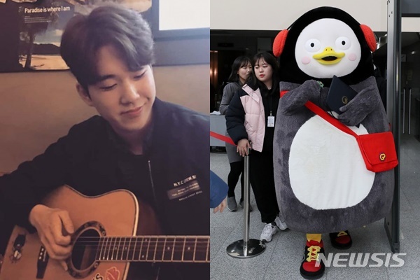 [서울=뉴시스] 김동준(왼쪽), 펭수(사진=SNS, 뉴시스 DB)