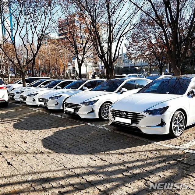 【수원=뉴시스】김경호 기자= 경기도 공정특별사법경찰단의 전수조사 대상인 렌터카 차량. 