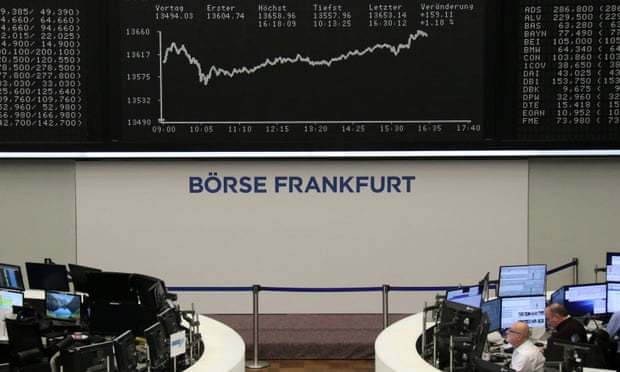 독일 프랑크푸르트 주식시장 <가디언 캡쳐>