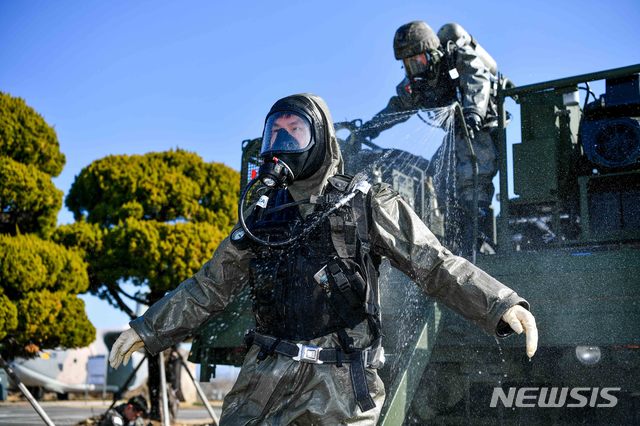 공군 5비, 생물독소감시기 경보 발생 조치훈련 