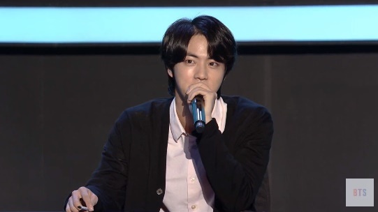 [서울=뉴시스] 방탄소년단 컴백 기자간담회 진. (사진 = 유튜브 캡처) 2020.02.24. realpaper7@newsis.com 