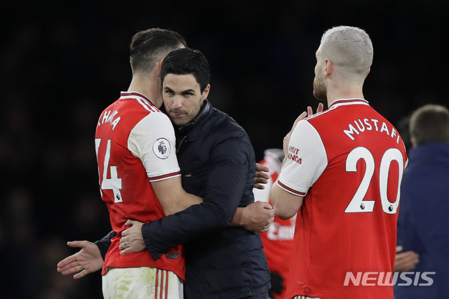 [런던=AP/뉴시스] 미켈 아르테타 아스널 감독이 신종 코로나바이러스 감염증(코로나19) 확진자로 판명돼 프리미어리그에 초비상이 걸렸다. 2020.02.23.