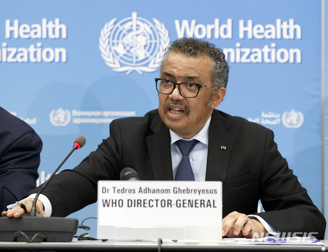 [제네바= 신화/뉴시스] 테워드로스 아드하놈 거브러여수스 WHO사무총장 