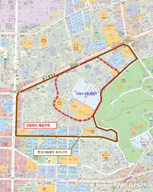 건축허가 제한지역 위치도