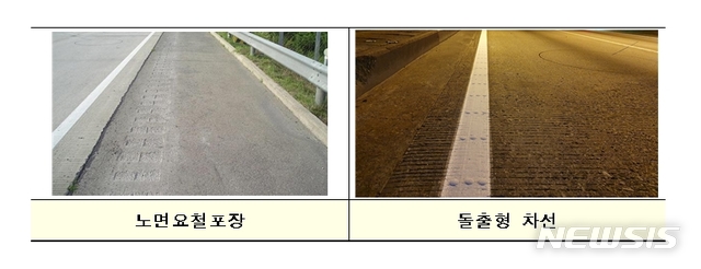 갓길 주행 경고 '요철 포장·돌출형 차선' 설치한다 