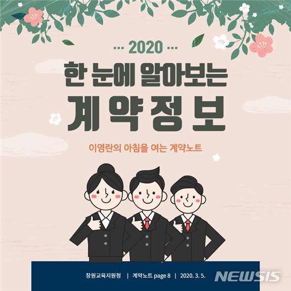 [창원=뉴시스] 경남 창원교육지원청에서 지난 1월부터 운영하는 '이영란의 아침을 여는 계약노트' 메일링 서비스 초기 화면.(사진=창원교육지원청 제공) photo@newsis.com