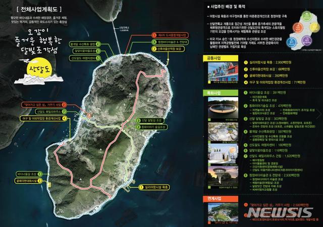[서울=뉴시스] 거제시 산전항 어촌뉴딜사업 종합계획도