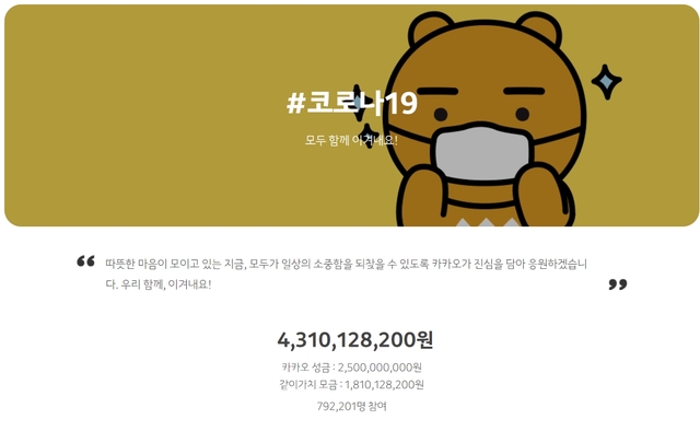 (출처: 카카오 같이가치 온라인 페이지 캡처, 2019년 3월 21일 오전 9시 29분 기준)