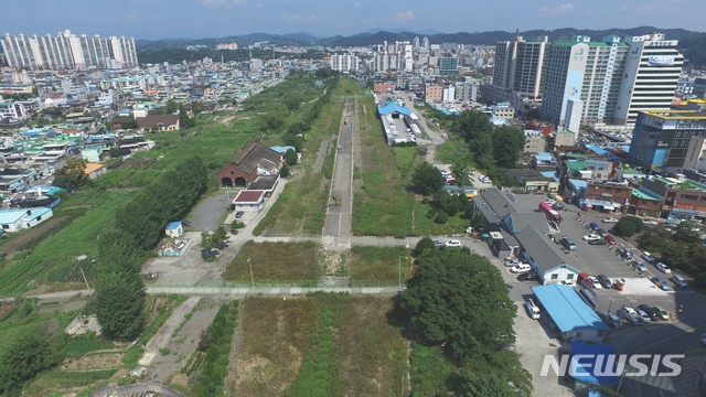 [진주=뉴시스] 옛 진주역 복합문화공원 조성.