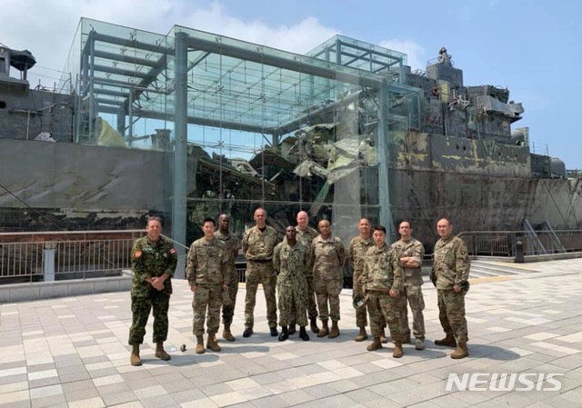 [서울=뉴시스] 유엔군사령부, 천안함 용사에 경의 표해. 2020.03.26. (사진=유엔군사령부 트위터 제공)