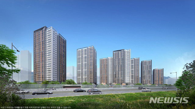 【수원=뉴시스】김경호 기자= 경기 수원 '영통자이' 투시도. 