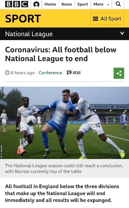 [서울=뉴시스]FA 결정을 알리는 영국 BBC 보도.(사진=BBC 홈페이지 캡쳐)