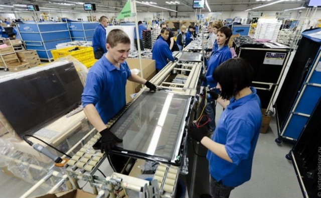 [서울=뉴시스] 삼성전자 러시아 칼루가 TV 공장. 사진 삼성전자