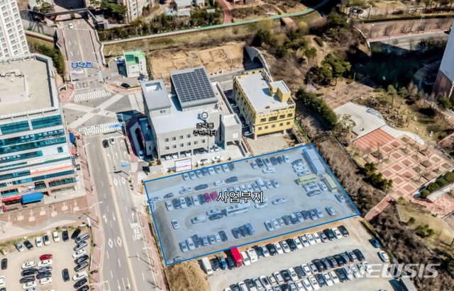  기흥구 영덕동주민센터 옆 대상부지. (파란색)