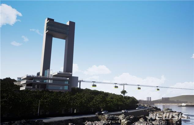 [안동=뉴시스] 영덕해상케이블카 조감도. (사진=경북도 제공) 2020.06.18