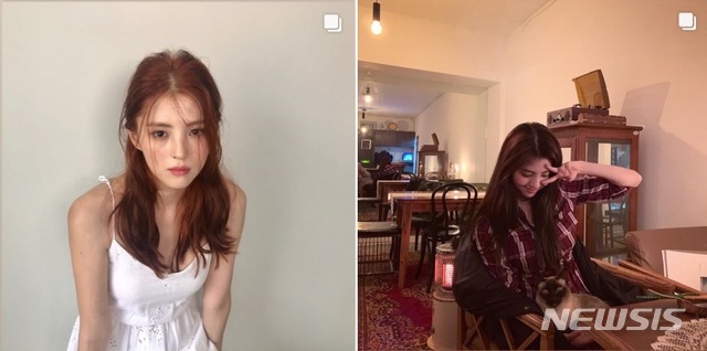 [서울=뉴시스]JTBC 드라마 '부부의 세계'에 출연해 인기를 얻고 있는 탤런트 한소희. 평소 사진에는 논란이 된 타투 흔적은 보이지 않는다. (사진 = 한소희 인스타그램 캡처) 2020.04.08.photo@newsis.com