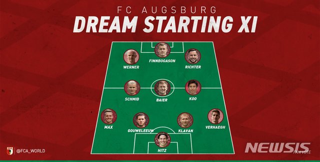 [서울=뉴시스] 독일 분데스리가 아우크스부르크 역대 베스트11에 구자철이 포함됐다. (캡처=아우크스부크 SNS)