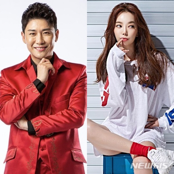 [서울=뉴시스]트로트가수 영탁(왼쪽)과 윤희(사진=TV조선 제공, SNS 캡처)2020.04.15 photo@newsis.com