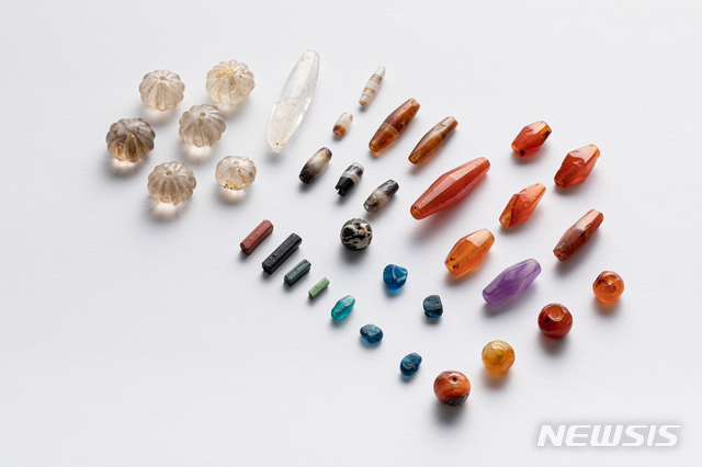 [서울=뉴시스] '베트남 옥에오(Oc Eo) 문화 특별전' 구슬류.(사진=국립해양문화재연구소 제공) 2020.4.21 photo@newsis.com