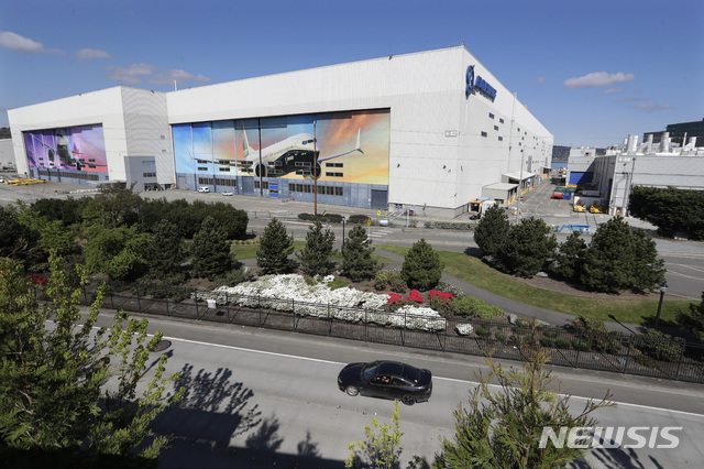 [ 시애틀( 미 워싱턴주)= AP/뉴시스] 미국 시애틀 근교 랜튼에 있는 보잉 여객기 생산공장