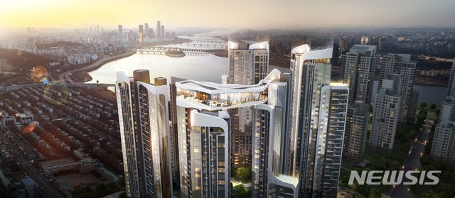 [서울=뉴시스] 아크로 하이드원 조감도(사진=업체제공)