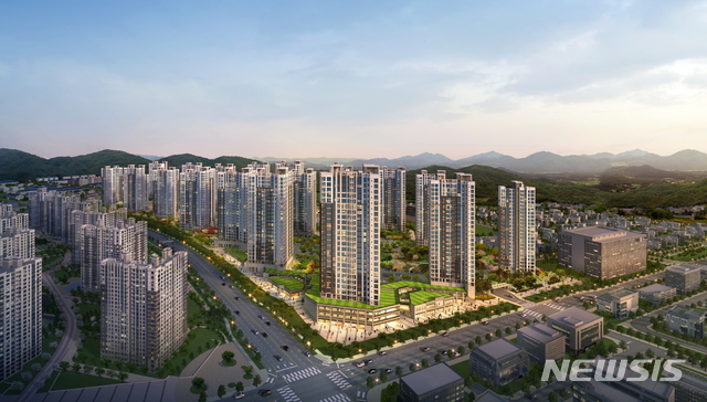 [청주=뉴시스] 임선우 기자 = 충북 청주시 상당구 동남지구에 공급되는 '청주 동남파라곤'. 2020.04.27. photo@newsiscom