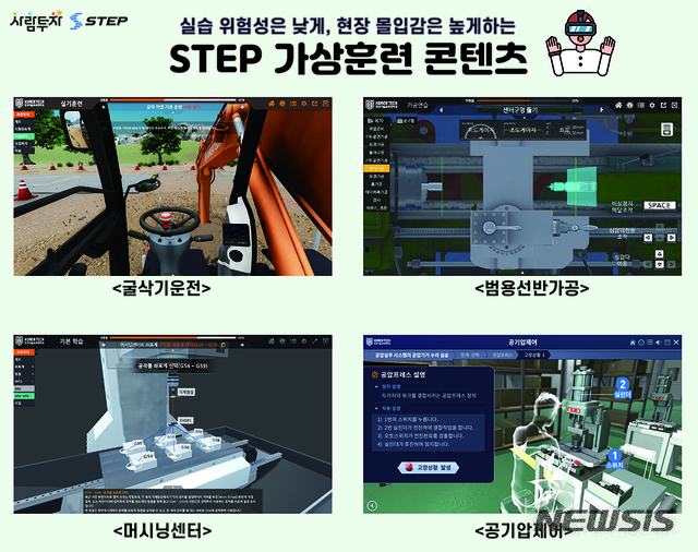 [천안=뉴시스]이종익 기자=충남 천안의 한국기술교육대학교 STEP 가상훈련 콘텐츠. 2020.04.27. (사진=한기대 제공)  photo@newsis.com 