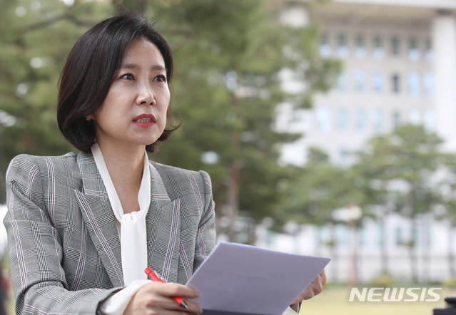 [서울=뉴시스]김명원 기자 = 허은아 국민의힘 의원. 2020.04.27. kmx1105@newsis.com
