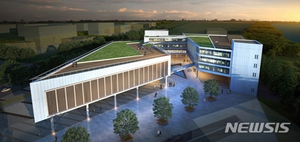 [진주=뉴시스] 경남 진주혁신도시내 복합문화도서관 조감도.
