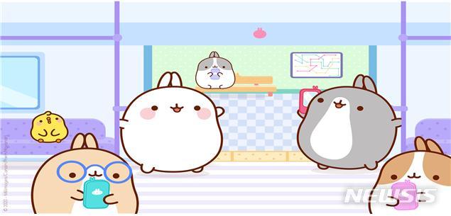 [서울=뉴시스] '몰랑이' 캐릭터를 활용한 지하철 예절 동영상. (사진=서울시 제공) 2020.05.04. photo@newsis.com 
