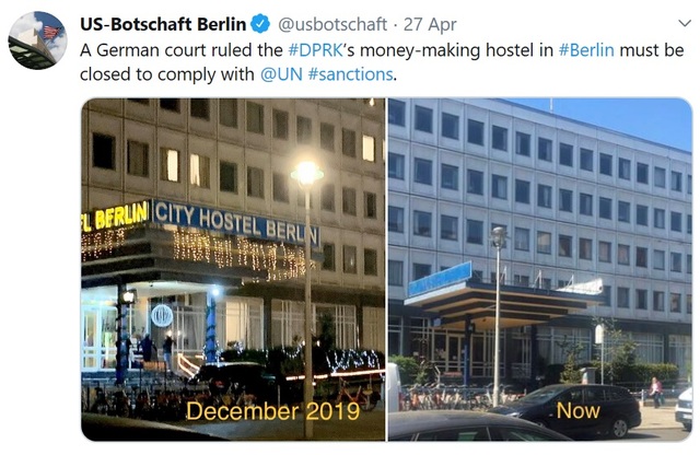 [서울=뉴시스] 독일 주재 미국 대사관 트위터. 