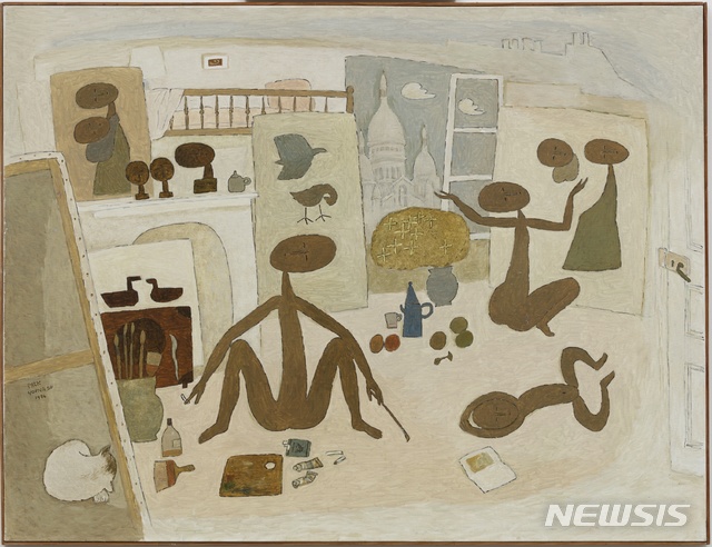 [서울=뉴시스] 백영수, 가족, 1984, 캔버스에 유채, 89 x 116cm. 사진=수원시립아이파크미술관 제공. 2020.5.11. photo@newsis.com