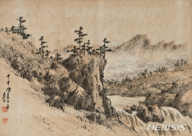 [서울=뉴시스] 고희동, 갑신 접하일화. 김달진미술자료박물관(관장 김달진) 제공.2020.5.18. photo@newss.com