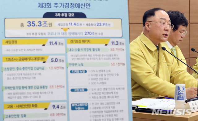 [세종=뉴시스]강종민 기자 = 홍남기 경제부총리 겸 기획재정부 장관. 2020.06.03. ppkjm@newsis.com