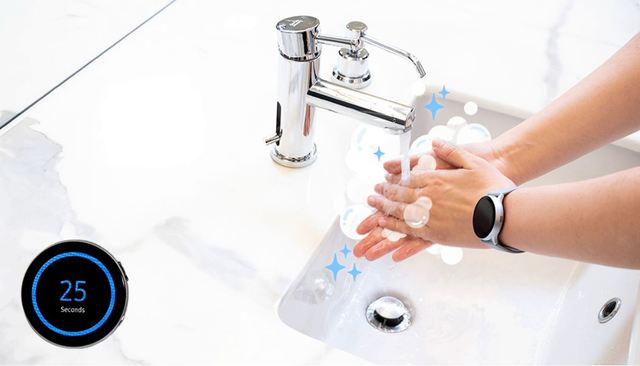 [서울=뉴시스] 삼성전자 핸드워시 앱의 카운트 다운 기능. 사진 삼성전자