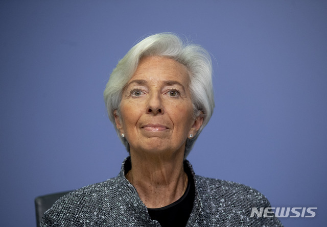 [프랑크푸르트=AP/뉴시스]크리스틴 라가르드 ECB 총재. 2020.09.10.