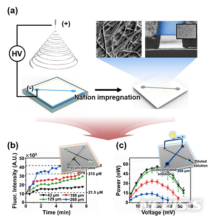 [포항=뉴시스] 강진구 기자 = 포스텍(총장 김무환)은 기계공학과 김동성 교수, 김준현 석사, 박상민 박사(현 부산대학교 기계공학부 교수) 연구팀이 미세유체 장치에 원하는 형상과 두께의 나노다공성 막을 손쉽게 제작할 수 있는 공정을 개발했다고 8일 밝혔다.사진은 연구 관련 이미지.(사진=포스텍 제공) 2020.06.08. photo@newsis.com
